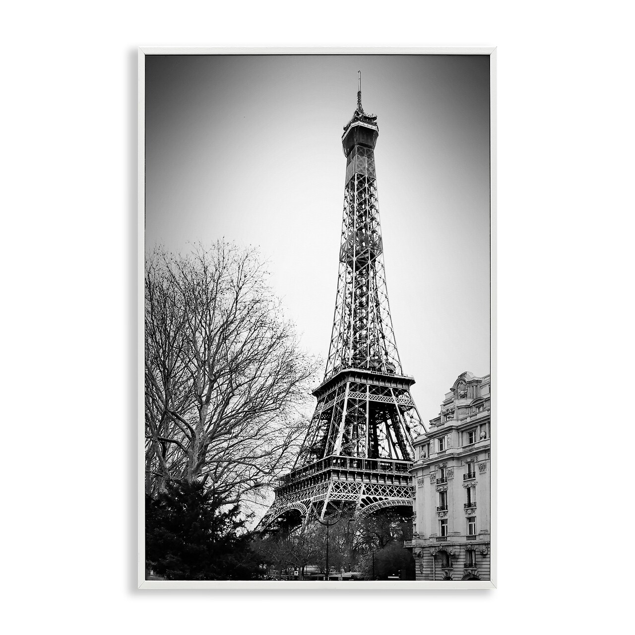 Stupell Industries Looming Eiffel Tower Scenery Framed Giclee By CAD Designs